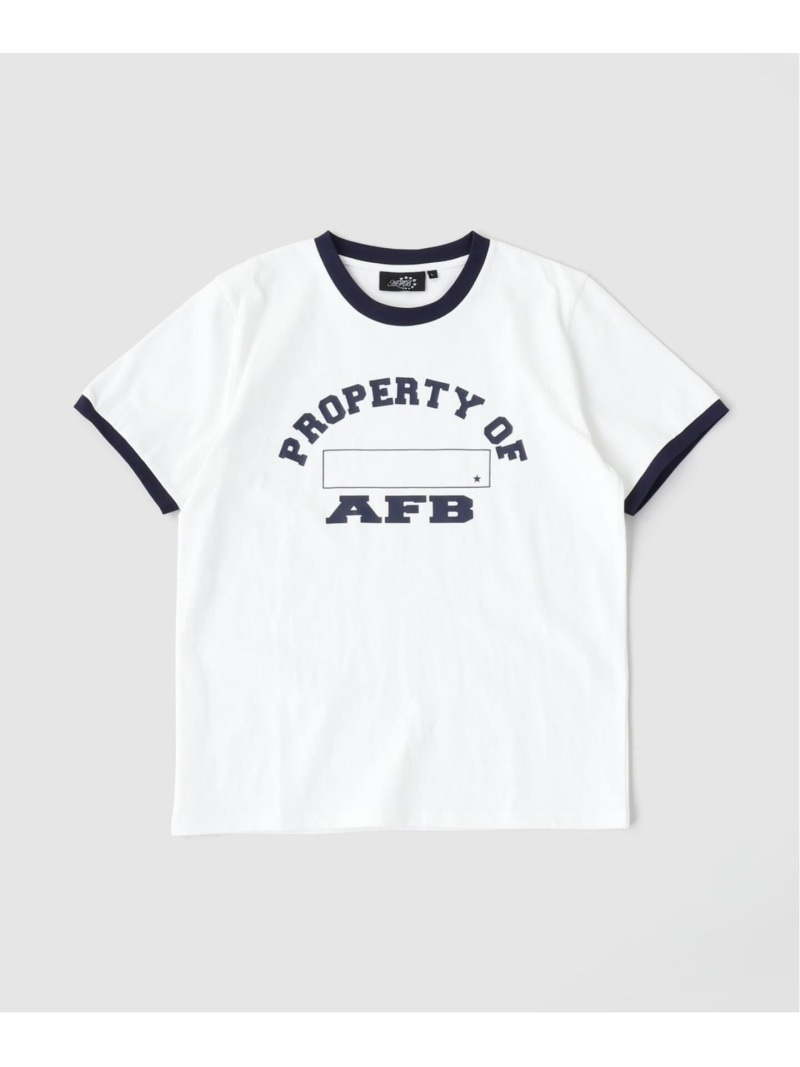 AFB / エーエフビー POA RINGER TEE 417 EDIFICE フォーワンセブン エディフィス トップス カットソー・Tシャツ ネイビー ホワイト【送料無料】[ Fashion]｜EDIFICE