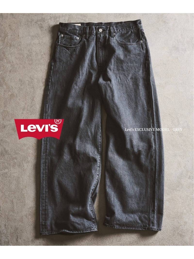 Levi's(リーバイス) 別注 Baggy Wide Leg デニムパンツ(L28) 417 EDIFICE フォーワンセブン エディフィス パンツ ジーンズ・デニムパンツ グレー【先行予約】*【送料無料】[ Fashion]｜EDIFICE 13,464円