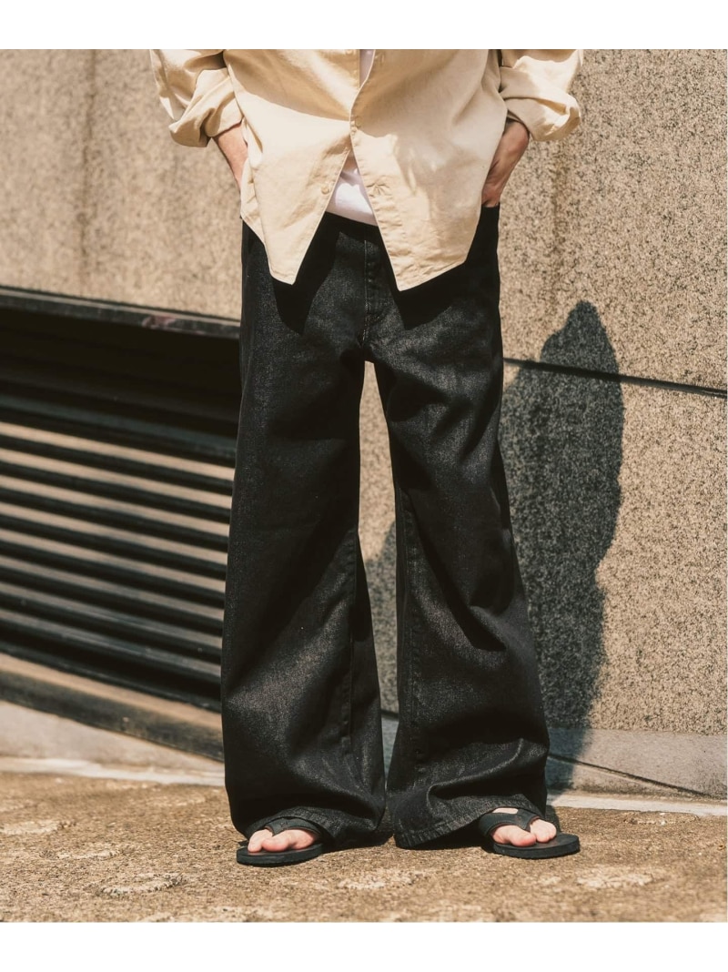 12.5OZ フェードグレー ワイドデニム 417 EDIFICE フォーワンセブン エディフィス パンツ ジーンズ・デニムパンツ グリーン ブラック ネイビー グレー【送料無料】[ Fashion]