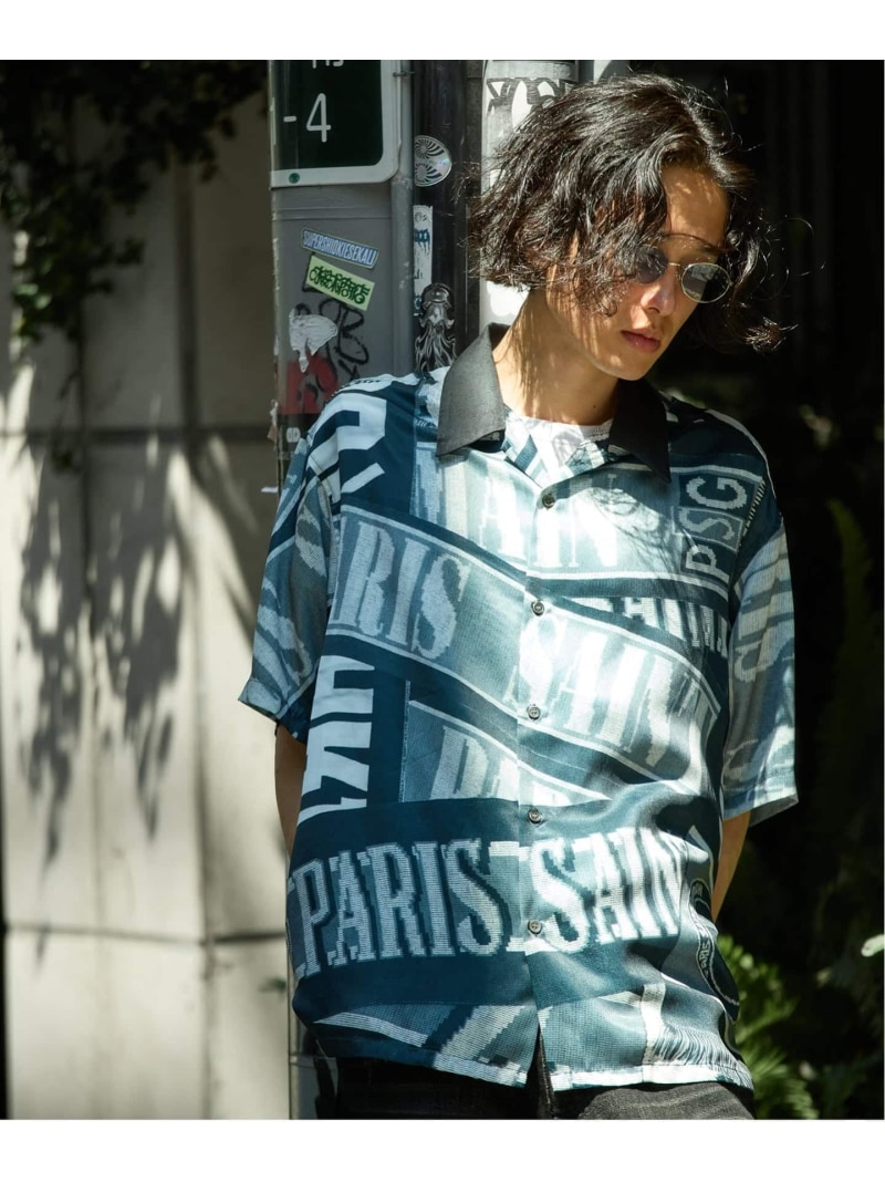 【Paris Saint-Germain / パリ・サン\u003dジェルマン】 VINTAGE SCARF SHIRT Paris Saint-Germain エディフィス トップス シャツ・ブラウス ブラック ネイビー【送料無料】[ Fashion]