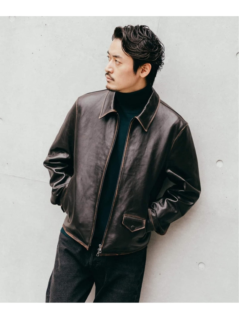 楽天市場】【SALE／50%OFF】EDIFICE シープレザーライダース