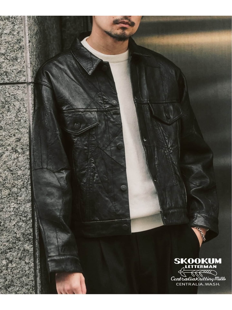 楽天市場】【417 by EDIFICE別注】SKOOKUM【メルトン×レザー