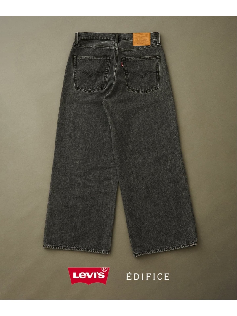 《予約》Levi's(リーバイス) 別注 Baggy Wide Leg デニムパンツ(L30) EDIFICE エディフィス パンツ ジーンズ・デニムパンツ グレー【先行予約】*【送料無料】[ Fashion]｜EDIFICE