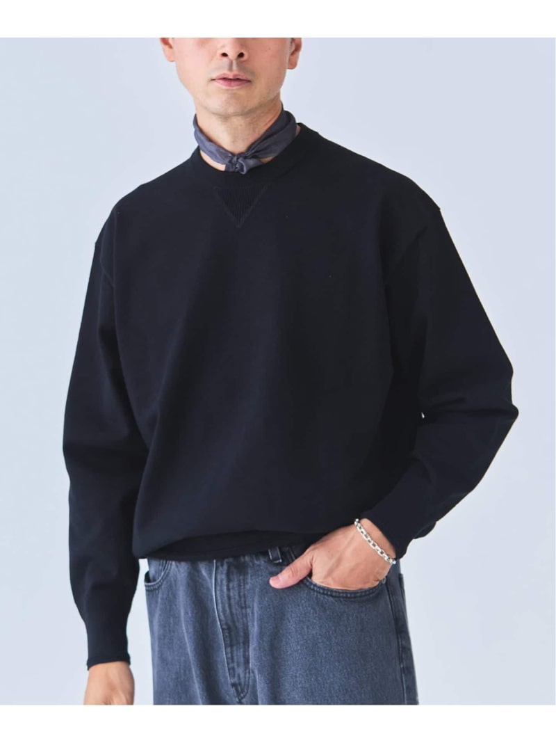 《取っておく》《EDIFICE by PIPPIOLINO》綿織物 プレーディング 労働者の一団素っ首(WEB押さえる) EDIFICE エディフィス トップス スウェット・トレーナー 青み 薄墨色 パープル 黒いこと【此れから取っておく】*【貨物輸送無料】[ Fashion]