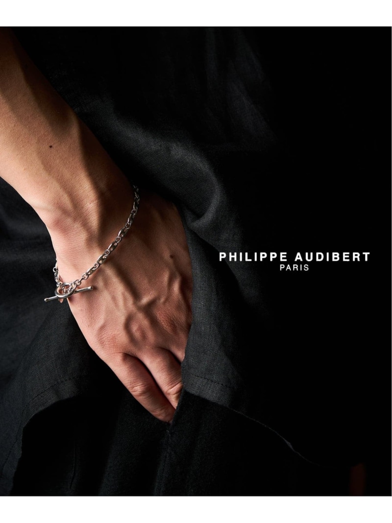 PHILIPPE AUDIBERT Domity bracelet brass silver plated 417 EDIFICE フォーワンセブン エディフィス 佩び物・ウォッチ ブレスレット・バングル しろがね色【貨物輸送無料】[ Fashion]