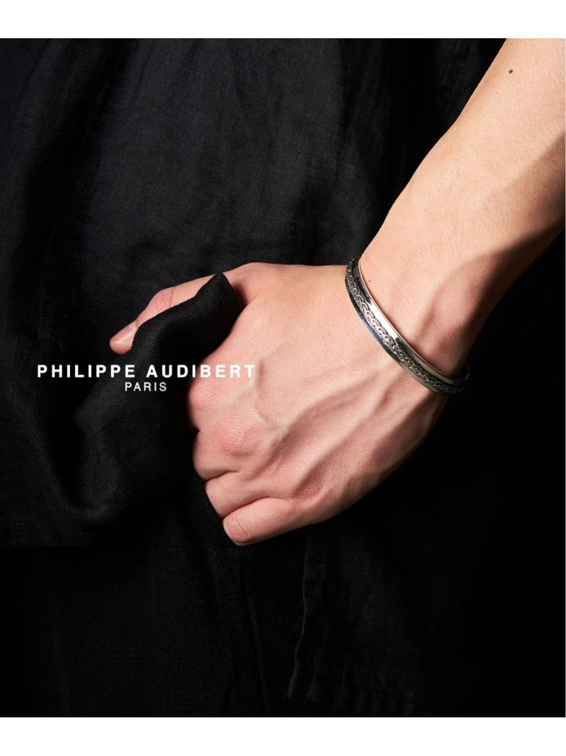 PHILIPPE AUDIBERT Nicky bracelet, brass silver plated 417 EDIFICE フォーワンセブン エディフィス 添え物・ウオッチ イヤリング・イヤーカフ しろがね色【貨物輸送無料】[ Fashion]