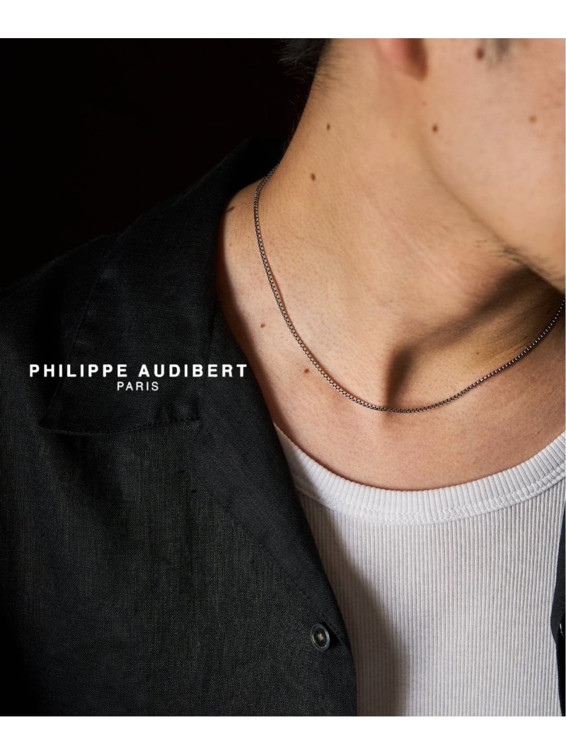 PHILIPPE AUDIBERT Tory necklace brass silver plated 417 EDIFICE フォーワンセブン エディフィス 付属物・ウオッチ 首飾り しろがね色【貨物輸送無料】[ Fashion]