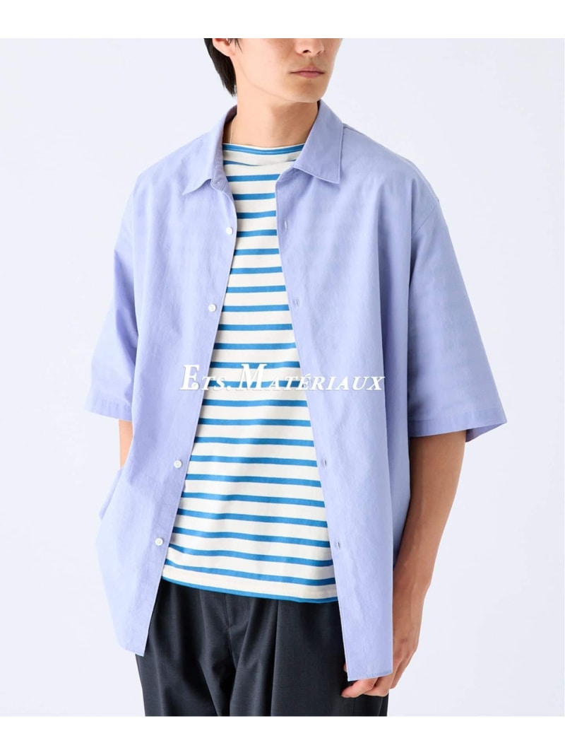 《予約》ETS.MATERIAUX(マテリオ) フレンチ ワークシャツ EDIFICE エディフィス トップス シャツ・ブラウス ブルー ホワイト パープル【先行予約】*【送料無料】[ Fashion] 13,860円