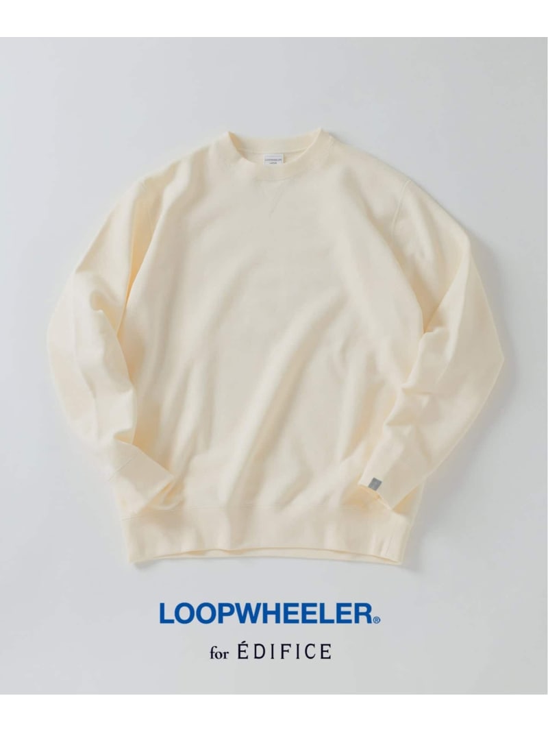 LOOPWHEELER for LOWERCASE ライトツリウラケ ルーズスウェット EDIFICE エディフィス トップス スウェット・トレーナー ネイビー グレー ベージュ【送料無料】[ Fashion]