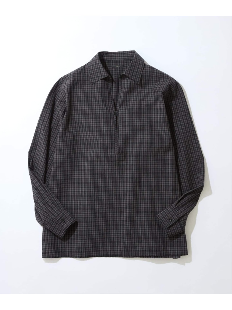 チェック バルーズ シャツ EDIFICE エディフィス トップス シャツ・ブラウス ブラック【送料無料】[ Fashion]