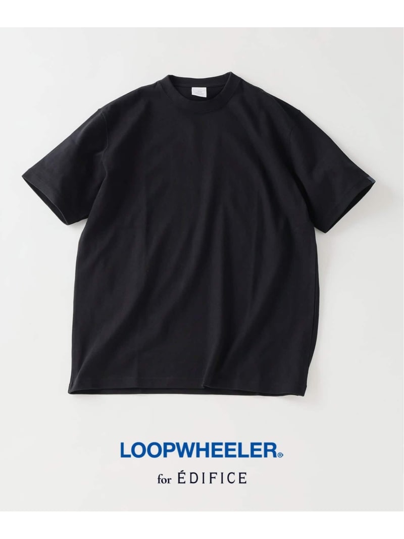 《予約》LOOPWHEELER for LOWERCASE ツリテンジク ビッグTシャツ EDIFICE エディフィス トップス カットソー・Tシャツ ネイビー ホワイト ブラック【先行予約】*【送料無料】[ Fashion] 14,454円