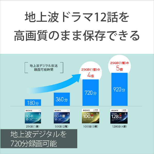 楽天市場 Sony 録画用100gb 3層 2倍速 Re Xl書換え型 ブルーレイディスク 5枚入り 5bne3veps2 5bne3veps2 エディオン 楽天市場店