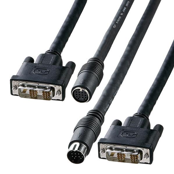 サンワサプライ DVI工事配線ケーブル（シングルリンク・10m） ブラック KC-DVI-K100 [KCDVIK100]【ARMP】