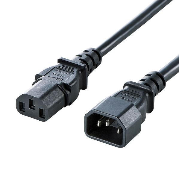 サンワサプライ 電源コード 12A 250V(5m) ブラック APW12-C14C13250-50 [APW12C14C1325050]【ARMP】