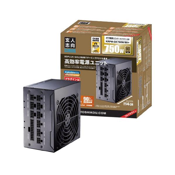 楽天市場 玄人志向 80plus Gold取得 Atx電源 750w フルプラグインタイプ 玄人志向 電源 80 Gold Gkシリーズ Krpw Gk750w 90 Krpwgk750w90 Spps エディオン 楽天市場店