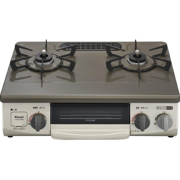 リンナイ 都市ガス用 ガステーブル 左強火力 ワンピーストップ パールブラウンベージュ シャンパンメタリック Rte564pbrl 13a Rte564pbrlt Beyondthereturngh Com