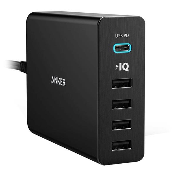 アンカー 充電器 PowerPort+ 5 USB-C USB Power Delivery ブラック A2053511 [A2053511]
