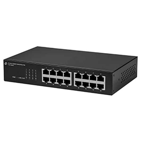 プラネックス Giga対応 16ポート 電源内蔵スイッチングハブ(メタル筐体) FXG-16IM5 [FXG16IM5]