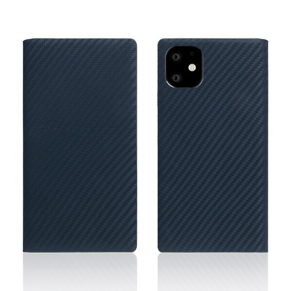 SLG Design iPhone 11用ケース carbon leather case ネイビー SD17900I61R [SD17900I61R]【JLMP】｜エディオン　店