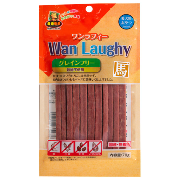 【楽天市場】マルジョーアンドウエフク Wan Laughy(ワンラフィ) 馬 70g ﾜﾝﾗﾌｲ-ｳﾏ70G [ﾜﾝﾗﾌｲ-ｳﾏ70G ...