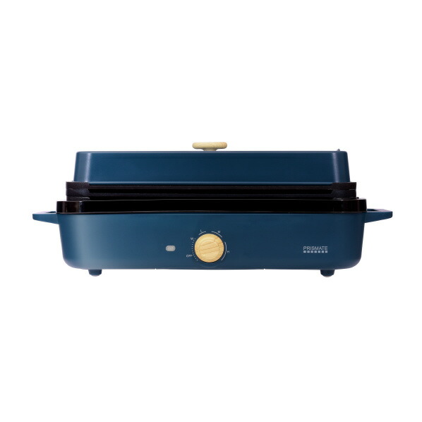 PRISMATE スリムホットプレート 3つのプレートと楽しく使えるレシピブック付 ネイビー PR-SK035-NV [PRSK035NV]