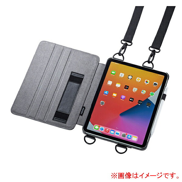 サンワサプライ iPad Air 2020用スタンド機能付きショルダーベルトケース PDA-IPAD1712BK [PDAIPAD1712BK]【ARMP】