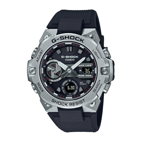 カシオ ソーラー腕時計 G-SHOCK G-STEEL ブラック GST-B400-1AJF [GSTB4001AJF]