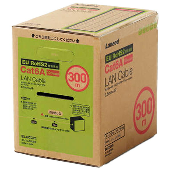 エレコム Cat6A 長尺LANケーブル 300m ホワイト LD-GPAL/WH300RS [LDGPALWH300RS]
