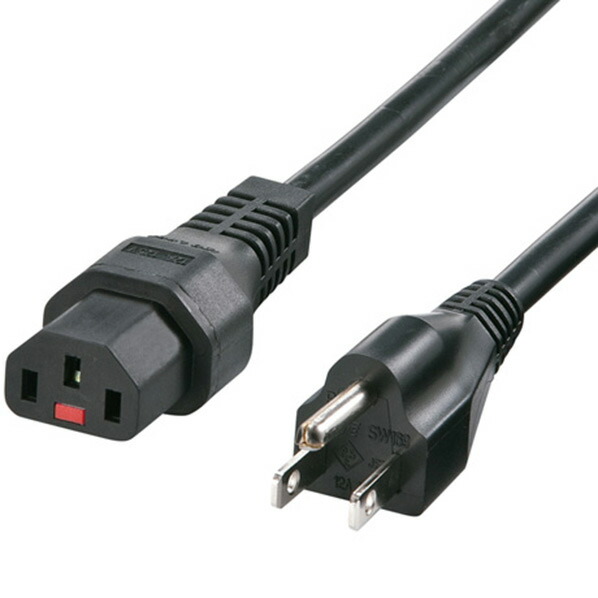 サンワサプライ 抜け防止ロック電源コード 5m ブラック APW12-515C13LK05 [APW12515C13LK05]【ARMP】