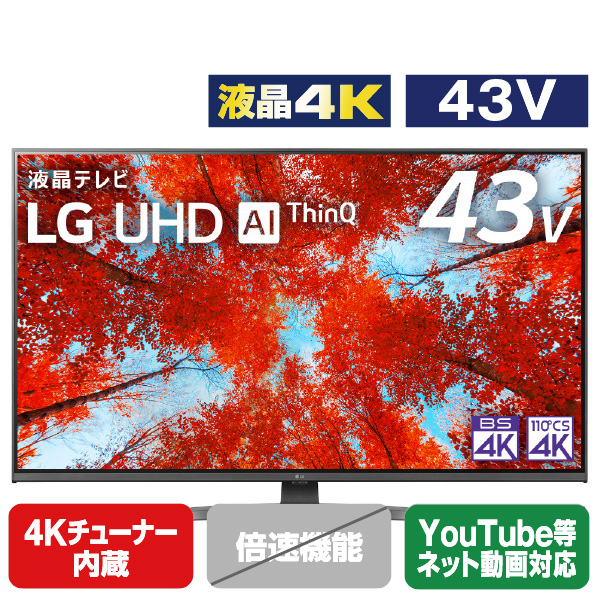 全品最安値に挑戦 LGエレクトロニクス 43V型4Kチューナー内蔵4K対応