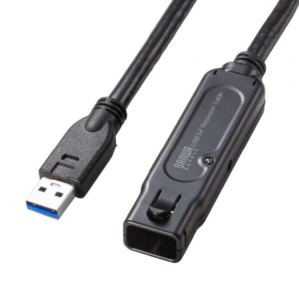サンワサプライ USB3．2アクティブリピーターケーブル(抜け止めロック機構付き) 10m KB-USB-RLK310 [KBUSBRLK310]【ARMP】