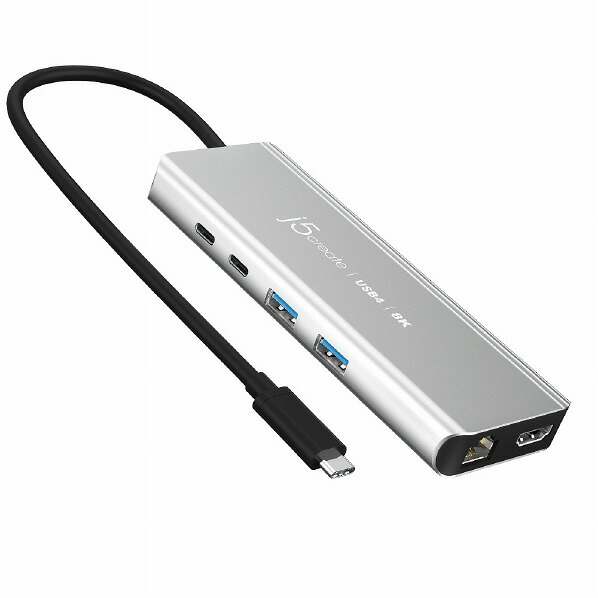 j5 create USB4 8K 2．5G LAN 6in1マルチハブ スペースグレー JCD403 [JCD403]【APRP】