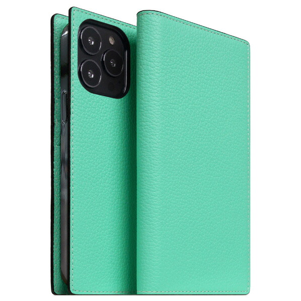 SLG Design iPhone 14 Pro用Neon Full Grain Leather Diary Case ティール SD24325I14PTL [SD24325I14PTL]