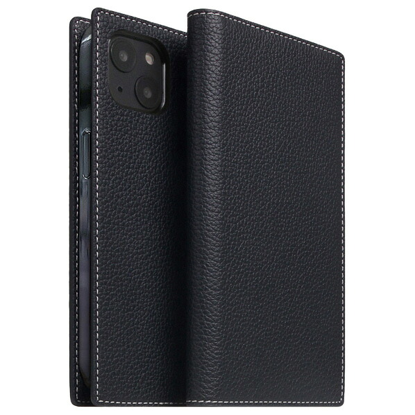 SLG Design iPhone 14 Plus用Full Grain Leather Case ブラックブルー SD24345I14MBB [SD24345I14MBB]
