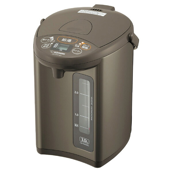 象印 ジャーポット(3．0L) e angle select 電動給湯ポット メタリックブラウン CD-WW30E3-TM [CDWW30E3TM]【RNH】｜エディオン　店