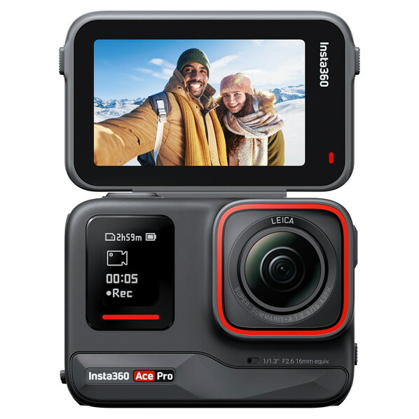 insta360 ウェアラブルカメラ 8K Ace Pro ブラック/レッド CINSAAJA [CINSAAJA]｜エディオン　店