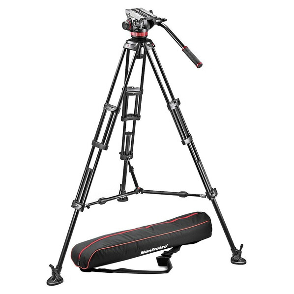 Manfrotto ビデオキット ツイン3段アルミ MSタイプ MVH502A546BK-1 [MVH502A546BK1]｜エディオン　店