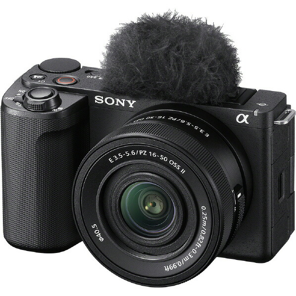 SONY　ソニー ミラーレス一眼カメラ・パワーズームレンズキット α VLOGCAM ZV-E10 II ブラック ZV-E10M2K B [ZVE10M2KB]【RNH】｜エディオン　店