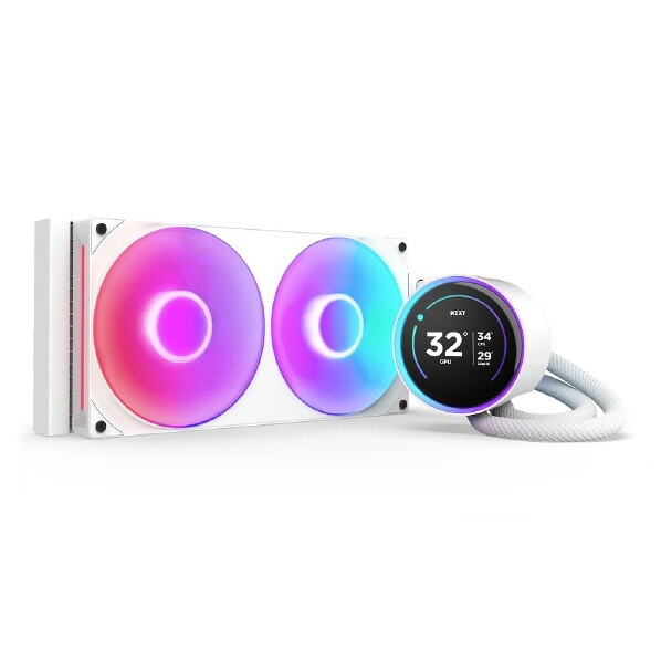 NZXT 簡易水冷CPUクーラー 140mm シングルフレームファン採用 KRAKEN Elite (2024) F280 RGB CORE ホワイト RL-KR28E-W2 [RLKR28EW2]