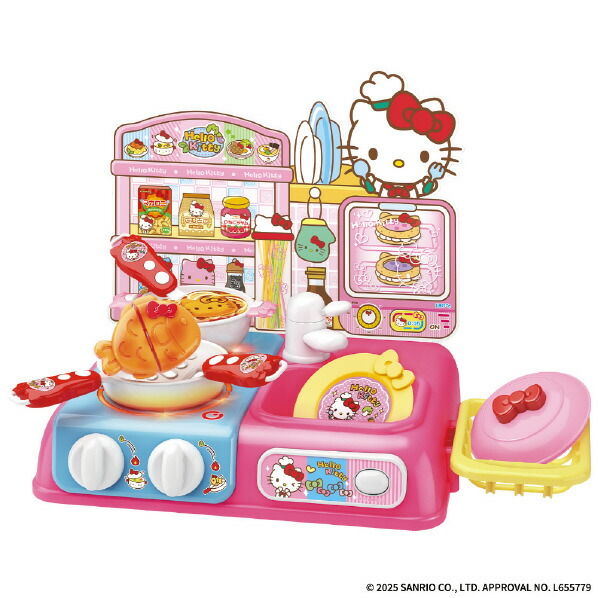 バンダイ Hello Kitty コンロがピカッ!ジュージュ—キッチン キテイコンロガピカツジユ-ジユ-キツチン [キテイコンロガピカツジユ-ジユ-キツチン]画像