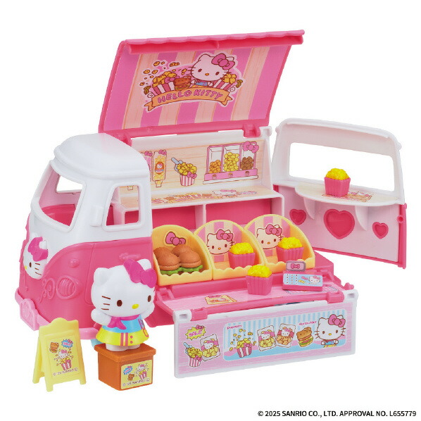 バンダイ Hello Kitty どこでもおとどけ!ピンクのキッチンカー キテイドコデモオトドケピンクノキツチンカ- [キテイドコデモオトドケピンクノキツチンカ-]画像
