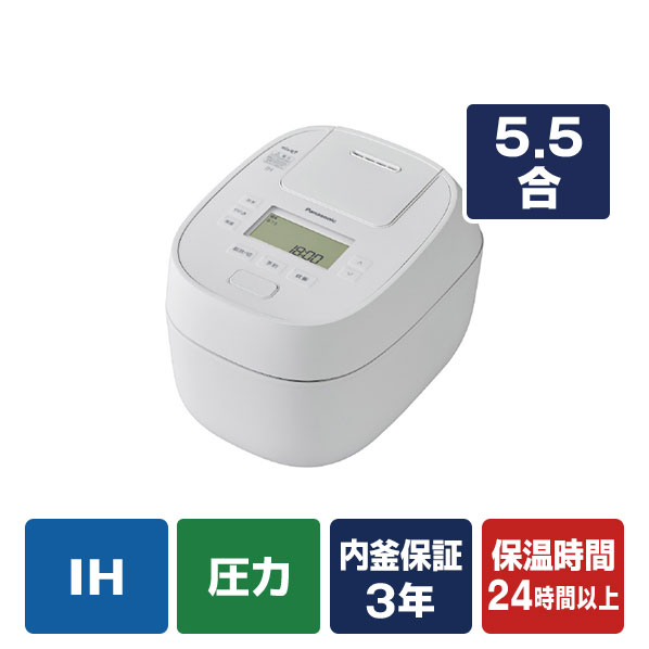 楽天市場】パナソニック IH炊飯ジャー(5．5合炊き) ホワイト SR-N210D