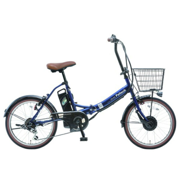 PELTECH ノーパンク 折り畳み電動アシスト自転車 20インチ 折り畳み外装6段変速 ネイビー TDN-206LN-NYB-8AH [TDN206LNNYB8AH] 53,880円