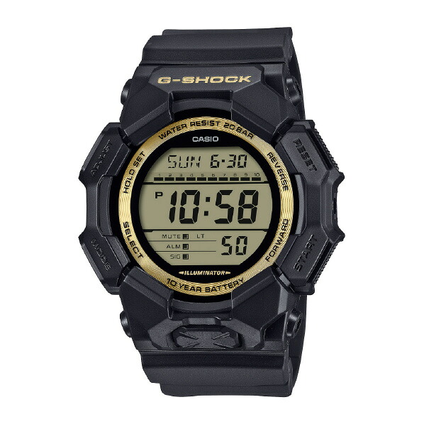 カシオ G-SHOCK ブラック/ゴールド GD-010GB-1A9JF [GD010GB1A9JF]【JLMP】｜エディオン　店