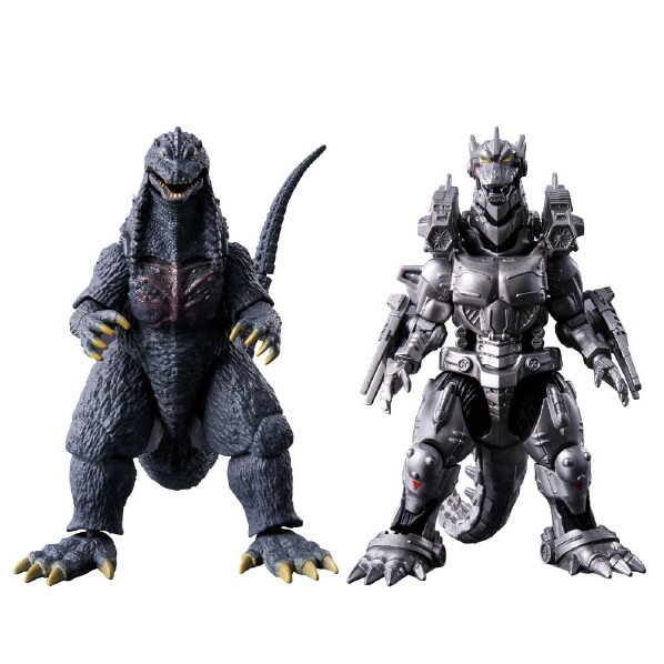 バンダイ ゴジラアクションフィギュアゴジラ(2003) × 3式機龍〈改〉重武装型バトルセット GAFゴジラ2003シキキリユウバトルS [GAFゴジラ2003シキキリユウバトルS]画像
