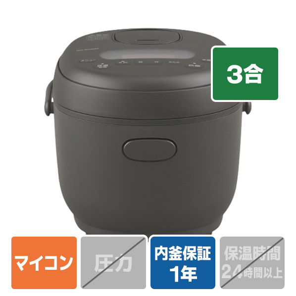 アイリスオーヤマ ジャー炊飯器(3合炊き) ブラック RC-MDA30-B [RCMDA30B]【RNH】【ARMP】
