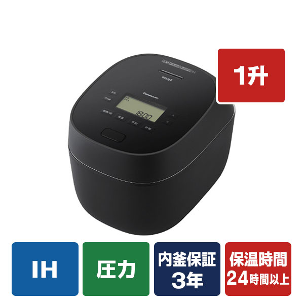 パナソニック 可変圧力IHジャー炊飯器 ブラック SR-N518E-K [SRN518EK]【RNH】｜エディオン　店