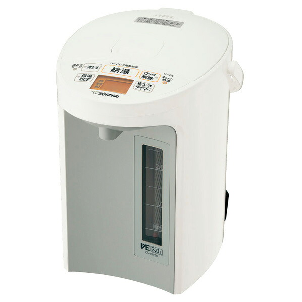 象印 VE電気ポット(3．0L) 優湯生 ホワイト CV-GV30-WA [CVGV30WA]【RNH】【ARMP】