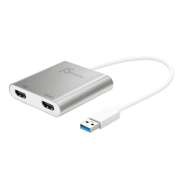 j5 create USB 3.0 to Dual HDMIディスプレイアダプター シルバー JUA365 [JUA365]
