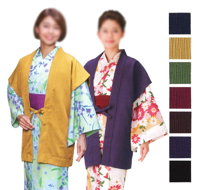 【受注生産品】男女兼用フリーサイズ ナイアガラ無地陣羽織(総裏仕様)1色30枚1セット 丸洗いOK HA-4678 HA-4679 HA-4680 HA-4690 HA-4691 HA-4692 HA-4693|【えどわん】店